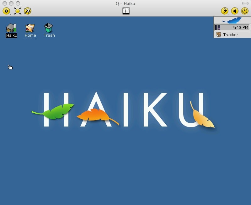 Haiku
under Q (Qemu)