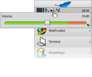 Volume control of the Deskbar