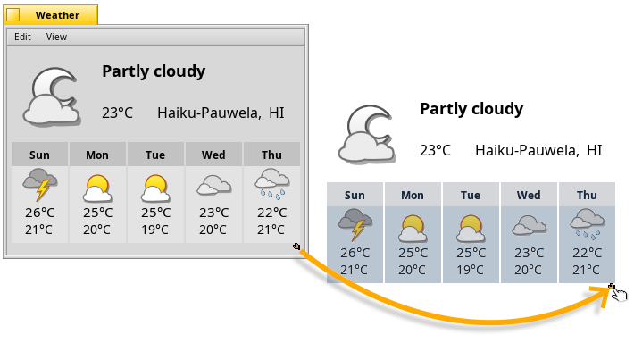 A weather app and its replicant