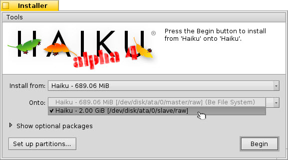 install target