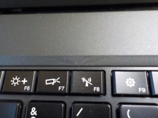 Some homogeneity issue on the palm-rest, next to the F8 key.