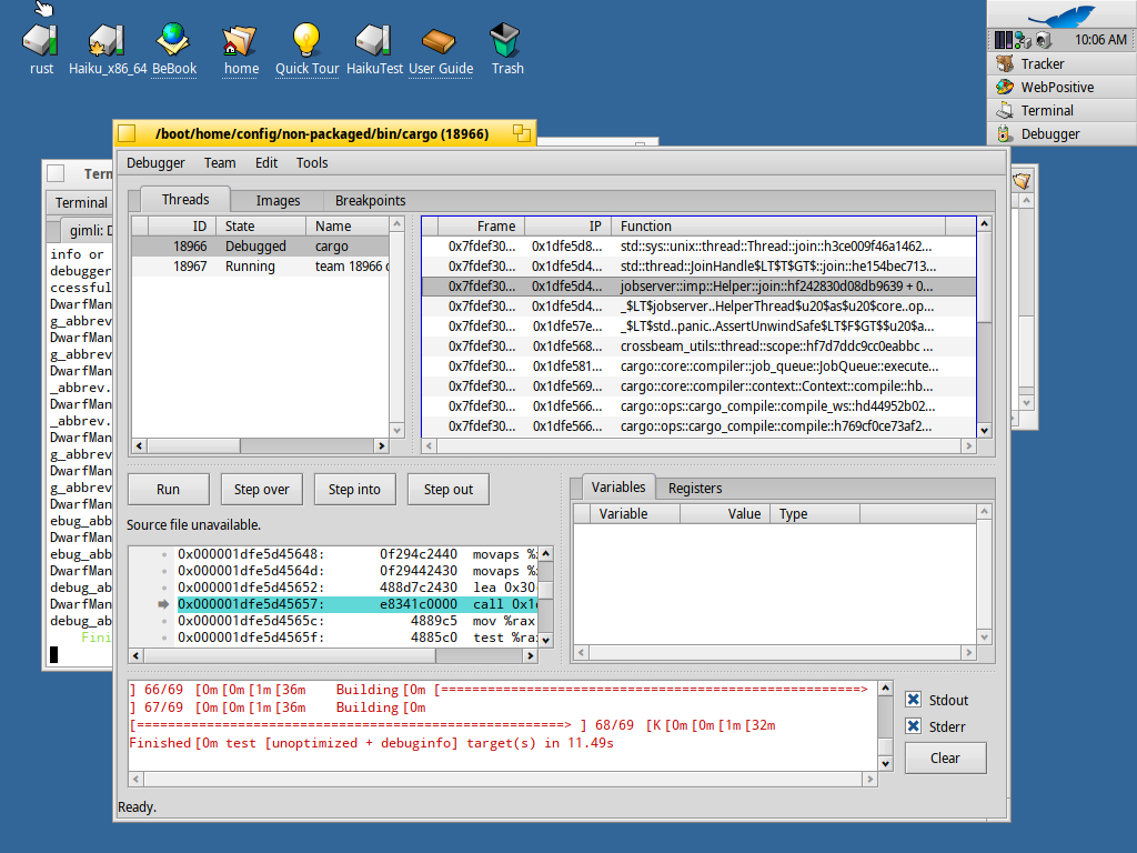 Backtrace from Debugger