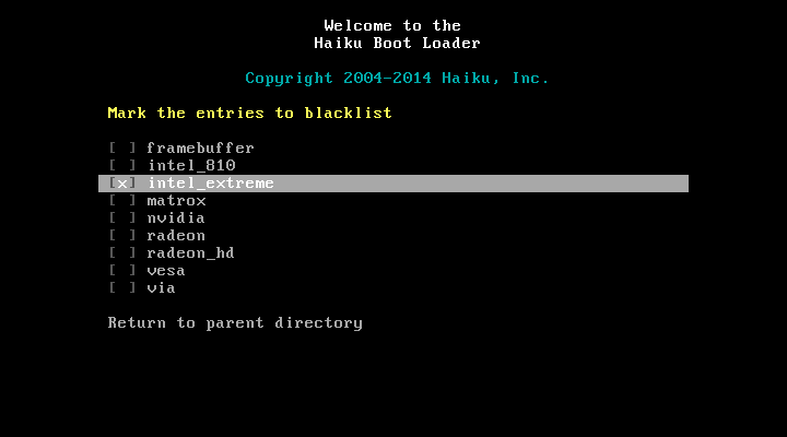 Blacklisting packages in the bootloader