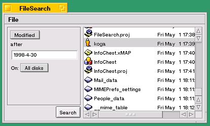 図 FileSearchのスクリーンショット